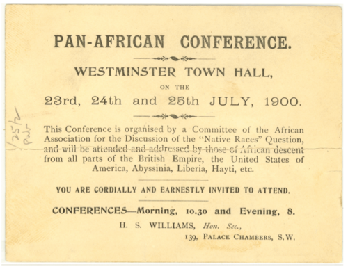 First Pan-African Conference